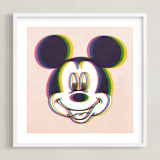 "Glitch" - Art Print in Blush by Igor - Framed