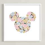 "Mickey's Garden" - Art Print in Peony by Leah Bisch - Framed