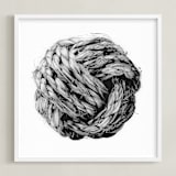 "Monkey Fist" - Art Print in White by Lucas Wade - Framed