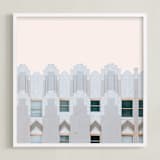 "Cali Deco" - Art Print in Soft Grey by Irene Suchocki - Framed