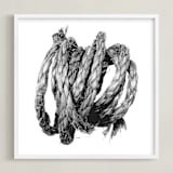 "Loose Coil" - Art Print in White by Lucas Wade - Framed
