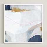 "Holding On" - Art Print in Denim by Melanie Severin - Framed