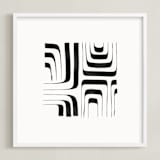 "Aligned" - Art Print in black and white by Jennifer Morehead - Framed