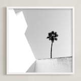 "Structured Palm" - Art Print in Black & White by Zani van Zyl - Framed