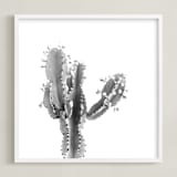 "Abode 1" - Art Print in Silver Grey by Lisa Sundin - Framed