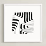 "Linear" - Art Print in black and white by Jennifer Morehead - Framed