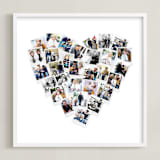 "Heart Snapshot Mix® Photo Art" - Framed Photo in White by Minted - Framed