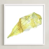 "Citrine" - Art Print in Lemon by Naomi Ernest - Framed