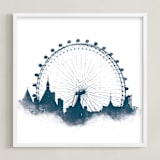 "London Eye" - Art Print in Night Sky by Paul Berthelot - Framed