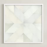 "quilt block 03" - Art Print in Green Spring by Leanne Friedberg - Framed