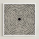 "Starburst" - Art Print in Apricot White on Blackcurrant by Leanne Friedberg - Framed