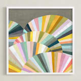 "Fan Out" - Art Print in White by melanie mikecz - Framed
