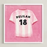"jersey girl" - Personalized Art Print in Bubblegum by Kamala Nahas - Framed