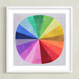 "Color Wheel" - Art Print in Light Grey by melanie mikecz - Framed