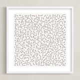 "Neurons" - Art Print in Charcoal by Katie Zimpel - Framed