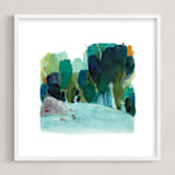 "The Swimming Hole" - Art Print in Sea by Kayla King - Framed