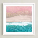 "Secret Beach" - Art Print in Color by Jessica C Nugent - Framed