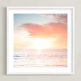 "social sorbet 5" - Art Print in Peach by Kamala Nahas - Framed