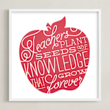 "Seeds of Knowledge" - Art Print in Red Delicious by Jessie Steury - Framed