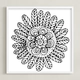 "irregular leaves1" - Art Print in white by Ramoncita - Framed
