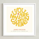 "Forever Sunshine" - Personalized Art Print in Goldenrod by Carrie ONeal - Framed