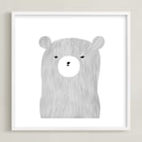 "furry bear" - Art Print in furry bear by Susanne Kasielke - Framed