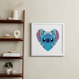 "Botanical Stitch" - Art Print in Surf by Jessie Steury - In a Room