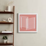 "pink and lines" - Art Print in coral pink by Marco Berrios - In a Room