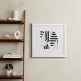 "Aligned" - Art Print in black and white by Jennifer Morehead - In a Room