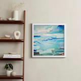 "Beach Day II" - Art Print in Aqua by Cristina Marie - In a Room