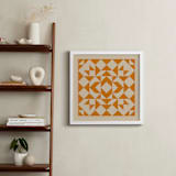 "Quilt" - Art Print in Tangerine by Beth Vassalo - In a Room