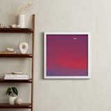 "Crescent Moon and Purple Skies" - Art Print in Elegant Purple by James Derit - In a Room