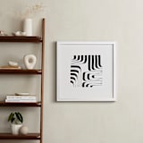 "Linear" - Art Print in black and white by Jennifer Morehead - In a Room