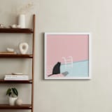 "pool series - two" - Art Print in millenial pink by Katja Ja - In a Room