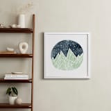 "Nighttime Sky" - Art Print in spearmint by Shirley Lin Schneider - In a Room