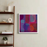 "Scandinavian Modern Revisit" - Art Print in Electric Crimson by Lisa Sundin - In a Room