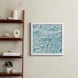 "Be. Here. Now." - Art Print in Ocean Blue by Ria Sharon - In a Room