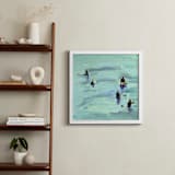 "Waiting, Malibu 2012" - Art Print in Ocean Blue by Annie Seaton - In a Room
