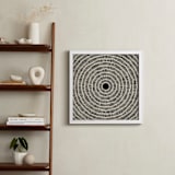 "Starburst" - Art Print in Apricot White on Blackcurrant by Leanne Friedberg - In a Room