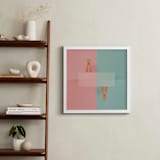 "diving into tables" - Art Print in Pink Blue by Jacob Loafman - In a Room