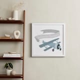 "Vintage Airplane" - Personalized Art Print in Mist by Jessie Steury - In a Room