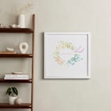"Floral Crown" - Personalized Art Print in Blush by Lori Wemple - In a Room