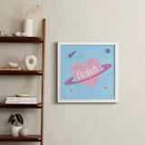 "Planet Heart" - Personalized Art Print in Cotton Candy by Heather Schertzer - In a Room