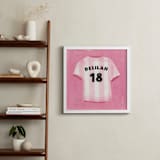 "jersey girl" - Personalized Art Print in Bubblegum by Kamala Nahas - In a Room