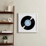 "For the Record" - Personalized Art Print in Baby Blue by Baumbirdy - In a Room