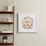 "Woodland - Fox" - Art Print in Pale Orange by Oma N. Ramkhelawan - In a Room