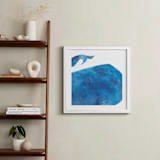 "Big Blue Whale" - Art Print in Sea Blue by Mia Posada - In a Room