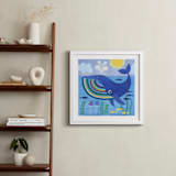 "Little Blue Whale" - Art Print in Medium Blue by melanie mikecz - In a Room