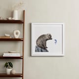 "Blue Fish Wish" - Art Print in Blue Fish by Maja Cunningham - In a Room