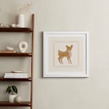"Woodland Animal Frame - Deer" - Art Print in Cream by Creo Study - In a Room